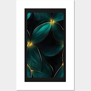 psychedelic glassy filigree leaves ! Posters and Art